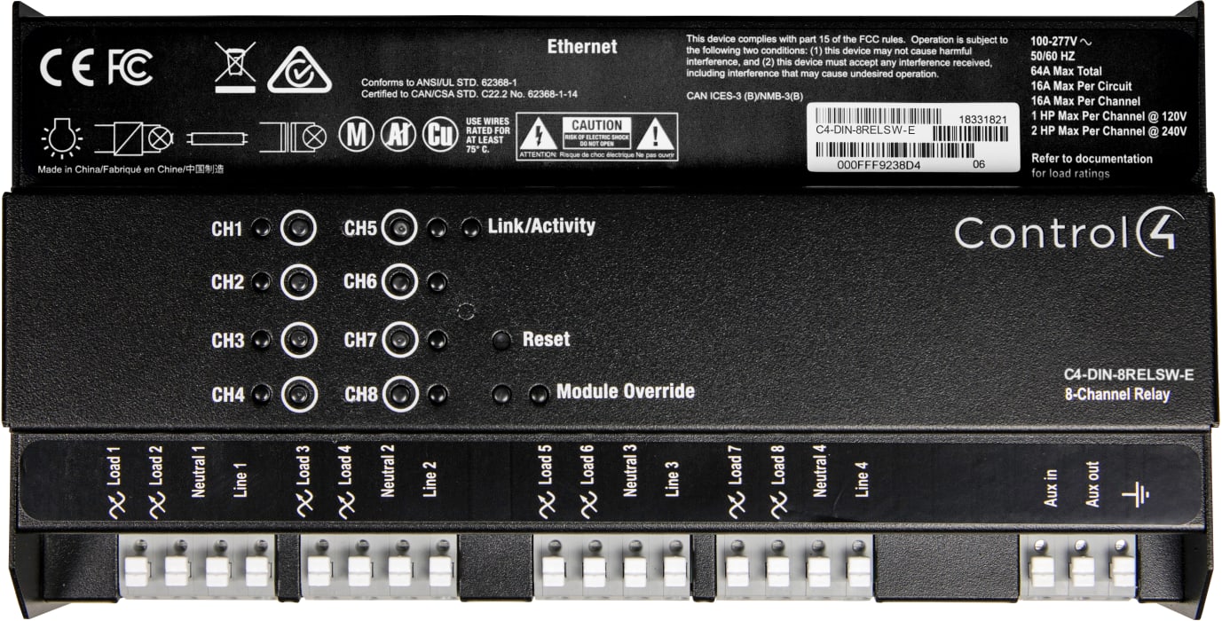 Control4 C4-DIN-8RELSW-E – Image 2